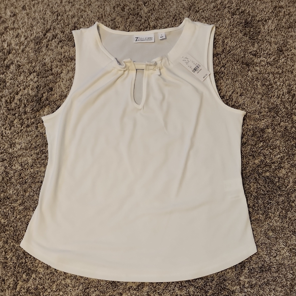Cream Sleeveless Top